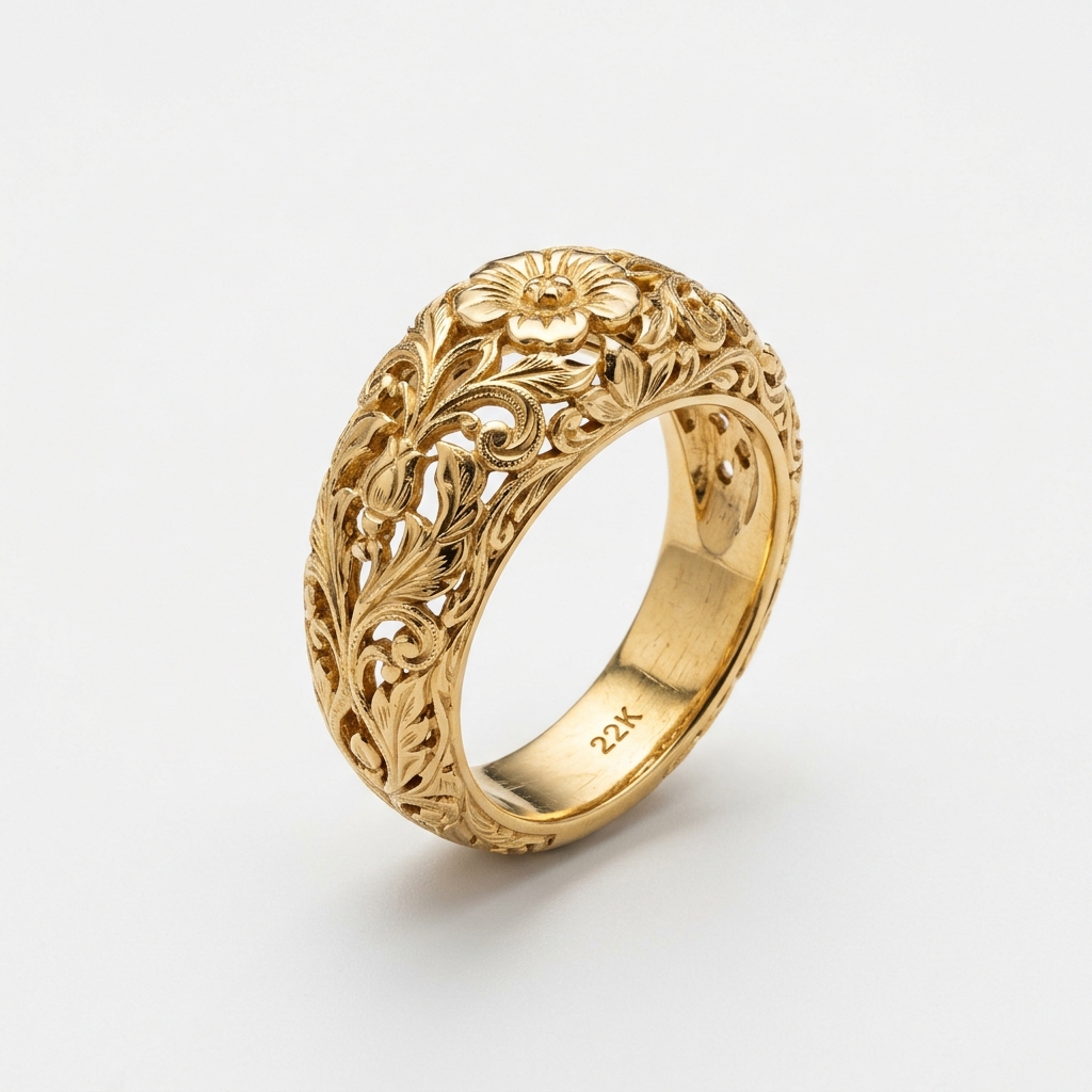 Majestic Gold Three Tone Ring